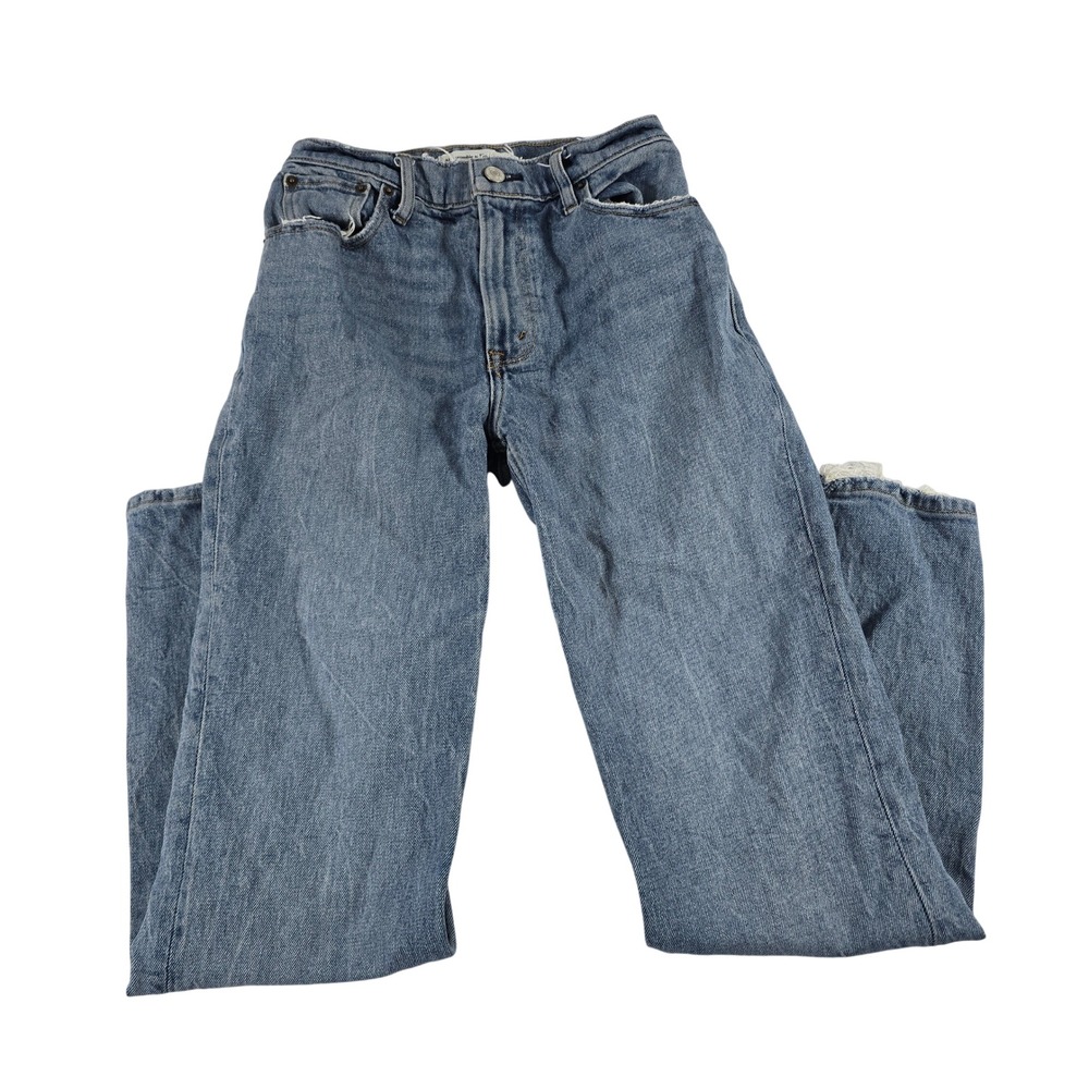Abercrombie & Fitch The 90s Straight Ultra High Rise Blue Jeans 25 0S 15340